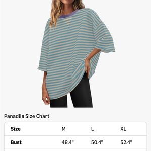 Amazon Women's Blue Striped Top